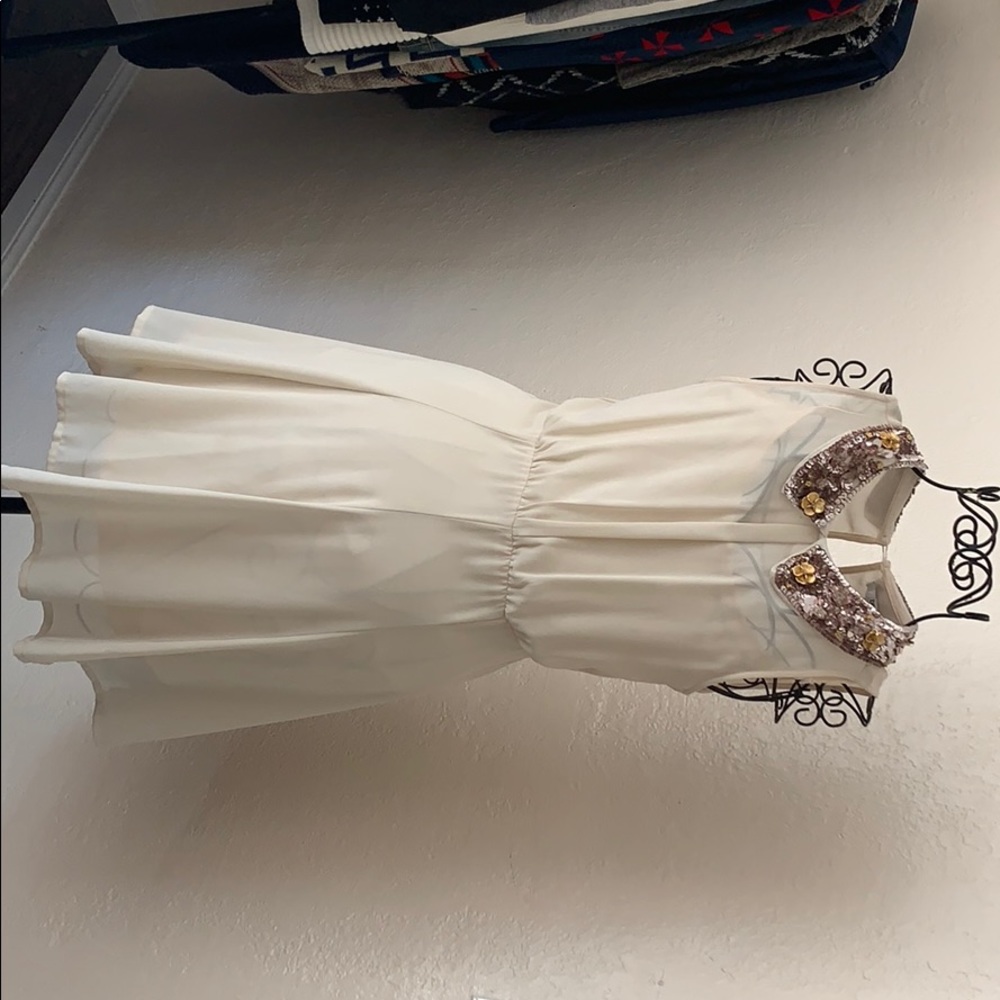 Lightly worn beautiful, sequence neck line dress